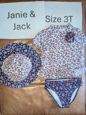 Janie & Jack Swimsuit And Hat